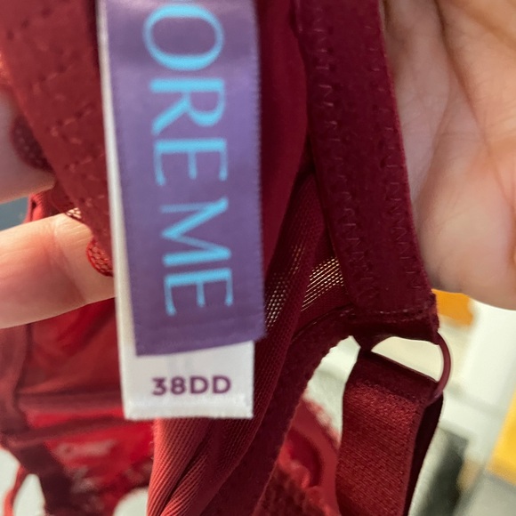 Adore Me Burgundy Lace Bra, NWT, 38 DD - Picture 4 of 5